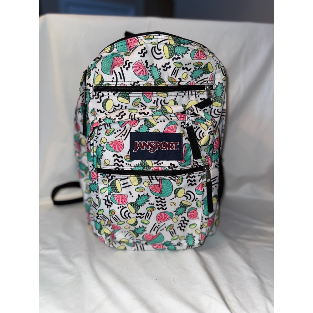 Jansport Fruit Ninja Kids Backpack Multicolor State College Adjustable Strap Bag